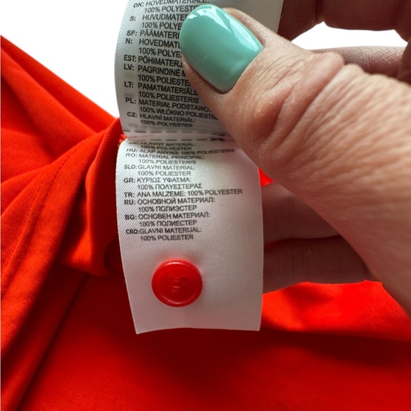 Adidas Outdoor Orange Polo Men’s Large | Moisture Wicking Golf Activewear H13 - Picture 5 of 8